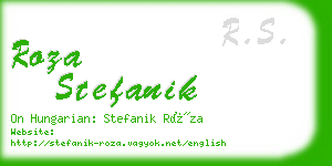 roza stefanik business card